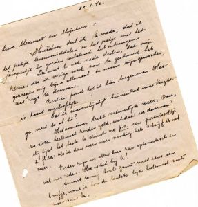 a letter from Rosie in Westerbork, 1942