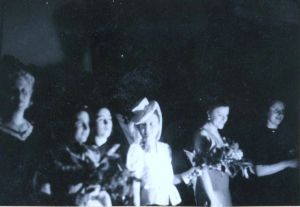 69a Cabaret at the reception center in Sweden (Rosie far left)