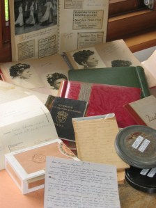 A portion of Rosie's wartime archive, which included letters, scrapbooks, and films