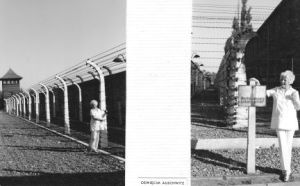Rosie visiting Auschwtiz, 1971