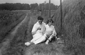 Rosie and her friend Boy in the countryside