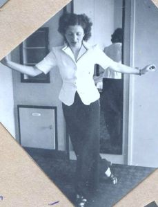 Rosie demonstrating a new dance step, 1941