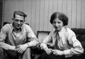 Rosie and Wim at home on a Sunday morning, 1936