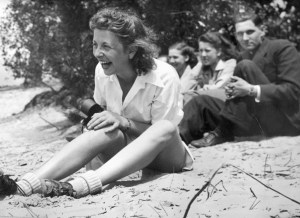 Rosie on the dunes with her dance students